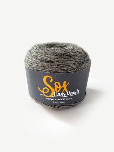 Alpaca Sox Easy Wash Sock yarn Silver