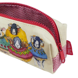 Sheep in Sweaters pencil case lined inside