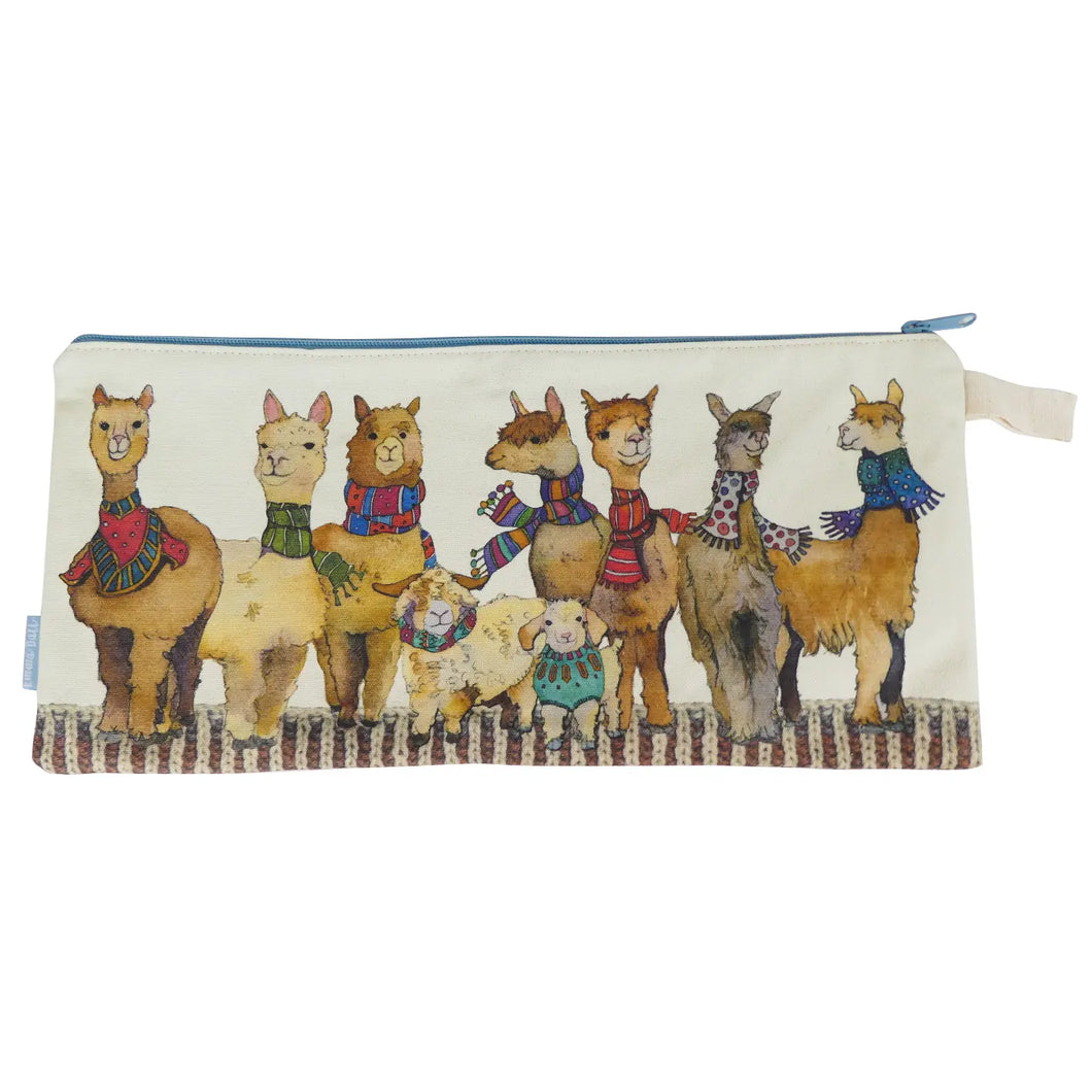 Alpaca and Friends zippered project bag