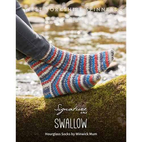 Swallow sock PDF pattern by Winwick Mum