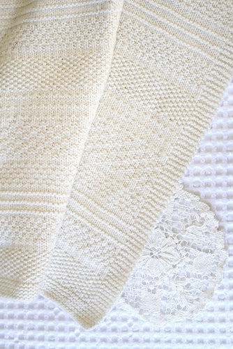 Knit and Purl Textured Baby Blanket Kit