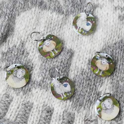 Felted Sheep Stitch markers