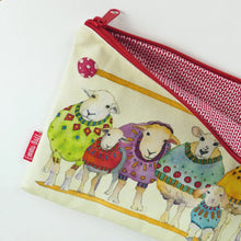 Load image into Gallery viewer, Alpaca and Friends zippered project bag