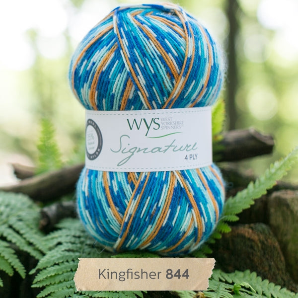 WYS Kingfisher Country Birds sock yarn
