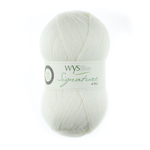 WYS Marshmallow Signature 4 ply yarn