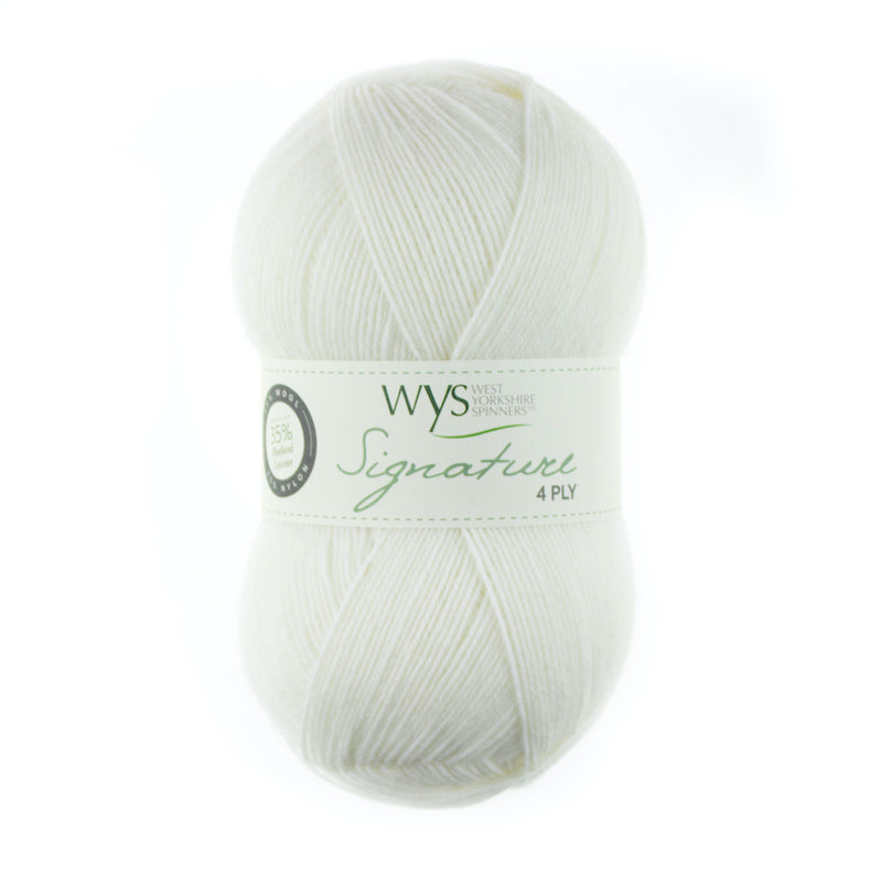 WYS Marshmallow Signature 4 ply yarn