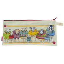 Load image into Gallery viewer, Sheep in sweaters zippered project bag