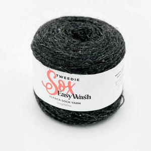 Sox Tweedie Easy Wash alpaca yarn Charcoal