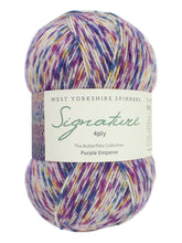 Load image into Gallery viewer, Purple Admiral WYS butterfly yarn collection