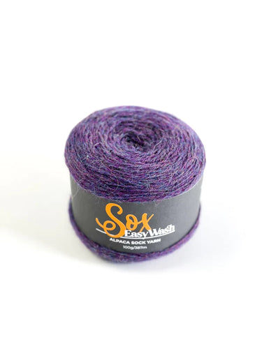 Purple Melange easy care sox yarn