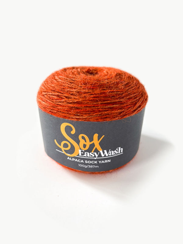 Sox Easy care Alpaca sock yarn orange
