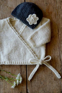 Sophia Baby Cardi and Hat knitting pattern at Eskdale yarns