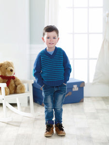 Childs Vest and Pullover PDF DK Knitting Pattern