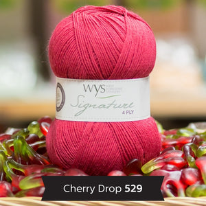 WYS 4 ply yarn Cherry Drop