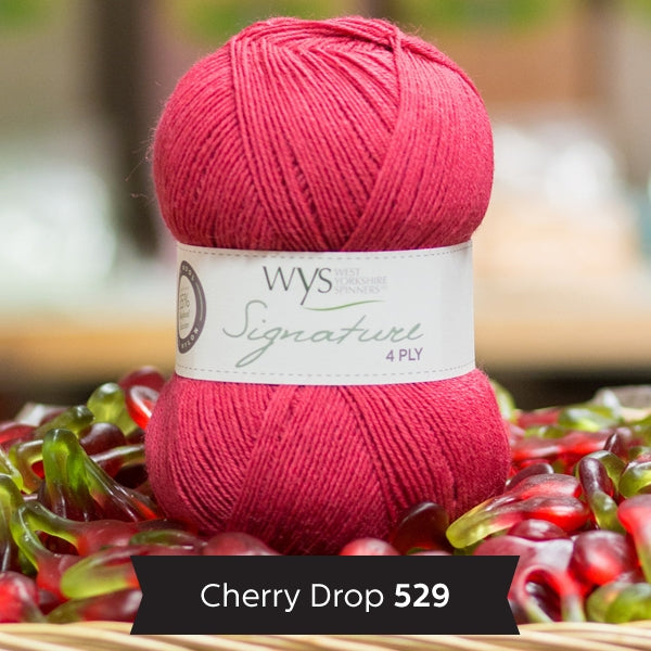 WYS 4 ply yarn Cherry Drop