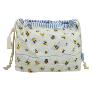 Bees Drawstring project bag