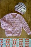 Load image into Gallery viewer, Sylvia Baby Cardi and Hat knitting pattern