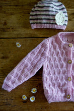 Load image into Gallery viewer, Sylvia Baby Cardi and Hat knitting pattern