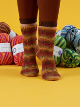 Load image into Gallery viewer, Falling Hues by Winwick Mum PDF sock pattern at Eskdale Yarns