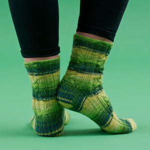 WYS Fresh Shoots sock PDF pattern at Eskdale Yarns NZ
