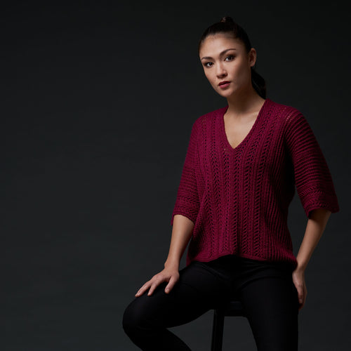 Julia Exquisite Lace cardigan/top PDF pattern at Eskdale Yarns NZ