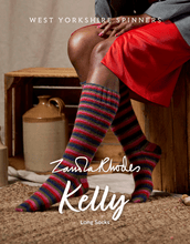 Load image into Gallery viewer, WYS Zandra Rhodes Kelly Long Socks PDF pattern