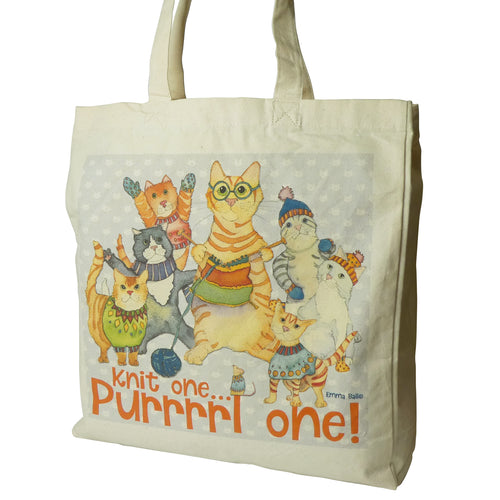Knit one Purrrl one kitten project bag
