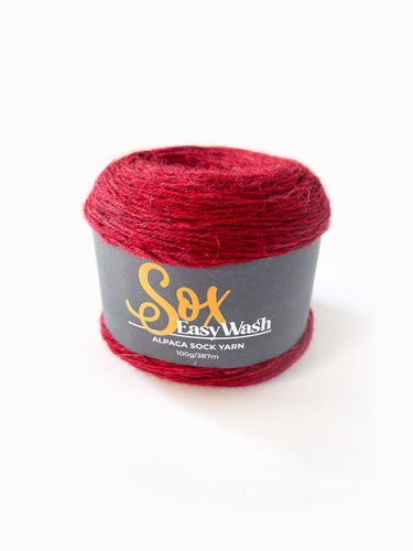 Sox red easy care sock yarn