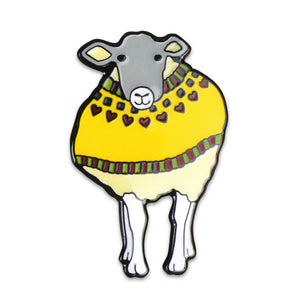 Sheep in a yellow sweater enamel pin