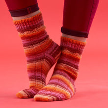 Load image into Gallery viewer, Sizzling Rays PDF sock pattern by Winwick Mum at Eskdale Yarns NZ