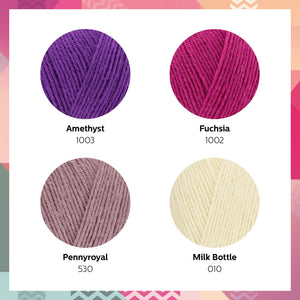 WYS Fuschia 4 ply yarn