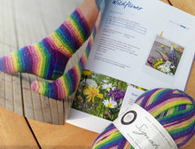 Load image into Gallery viewer, Wildflower PDF sock knitting pattern by Winwick Mum at Eskdale Yarns