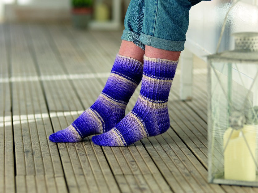 Hidden Gem PDF sock knitting pattern by Winwick Mum