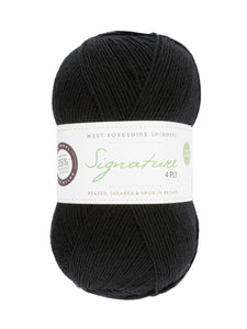 WYS Signature 4 ply yarn Liquorice